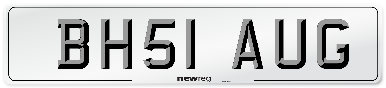 BH51 AUG Number Plate from New Reg
